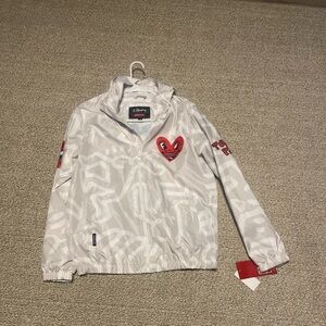 NWT Keith Haring Hoodie / jacket; Gray/White, size Small